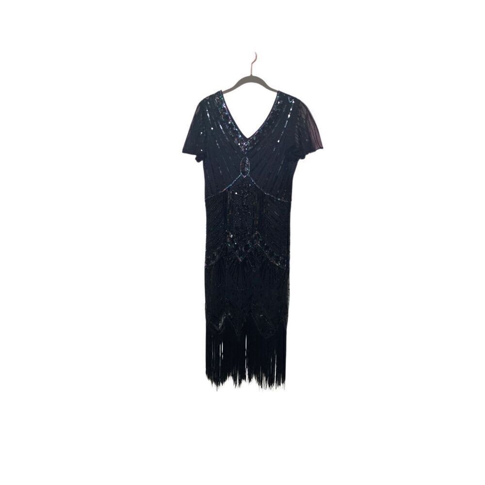 Fundaisy women’s black, iridescent, sequin dress, dark fairy witchcore size smal